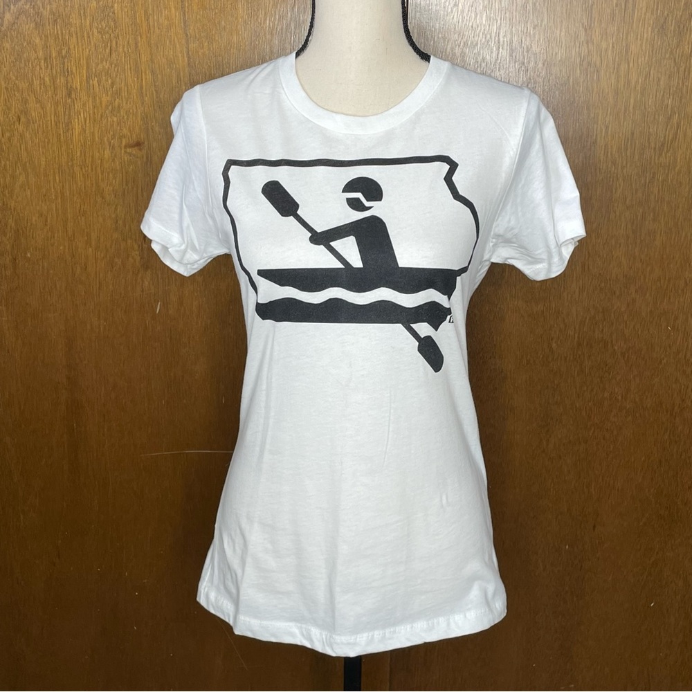 Raygun Iowa Kayak White Tshirt Medium